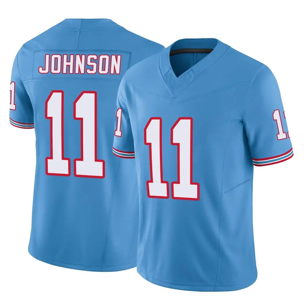 Seanshop T.Titans #11 Jermaine Johnson II Player Light Blue Limited Vapor F.U.S.E. Home Game Stitched Jerseys