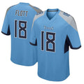 Seanshop T.Titans #18 Cor'Dale Flott Player Light Blue Home Game Stitched Jerseys
