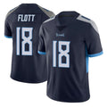 Seanshop T.Titans #18 Cor'Dale Flott Player Navy Limited Vapor Untouchable Home Game Stitched Jerseys