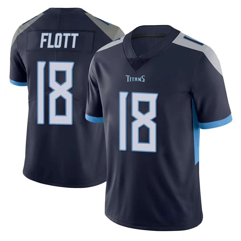 Seanshop T.Titans #18 Cor'Dale Flott Player Navy Limited Vapor Untouchable Home Game Stitched Jerseys
