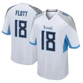 Seanshop T.Titans #18 Cor'Dale Flott Player White Home Game Stitched Jerseys