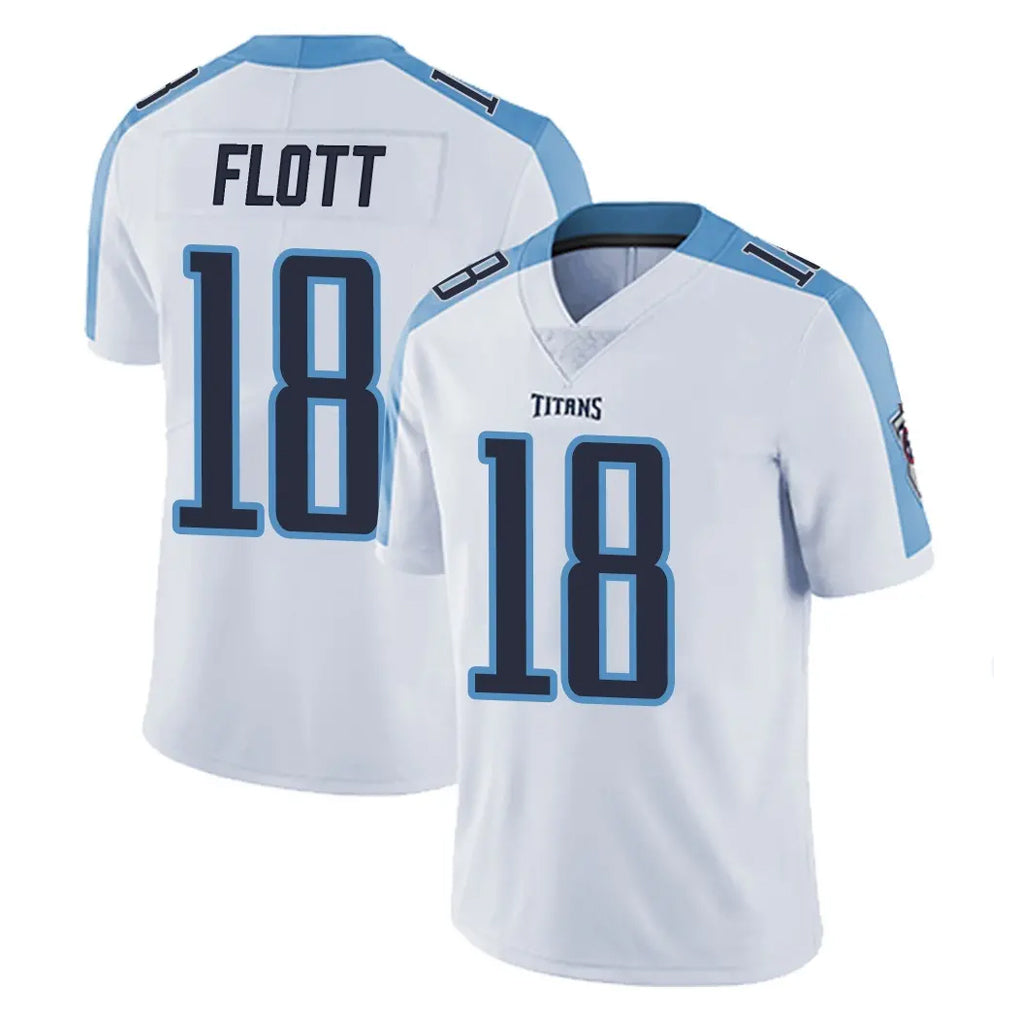 Seanshop T.Titans #18 Cor'Dale Flott Player White Limited Vapor Untouchable Home Game Stitched Jerseys