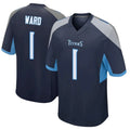 Seanshop T.Titans #1 Cam Ward Player Navy Home Game Stitched Jerseys