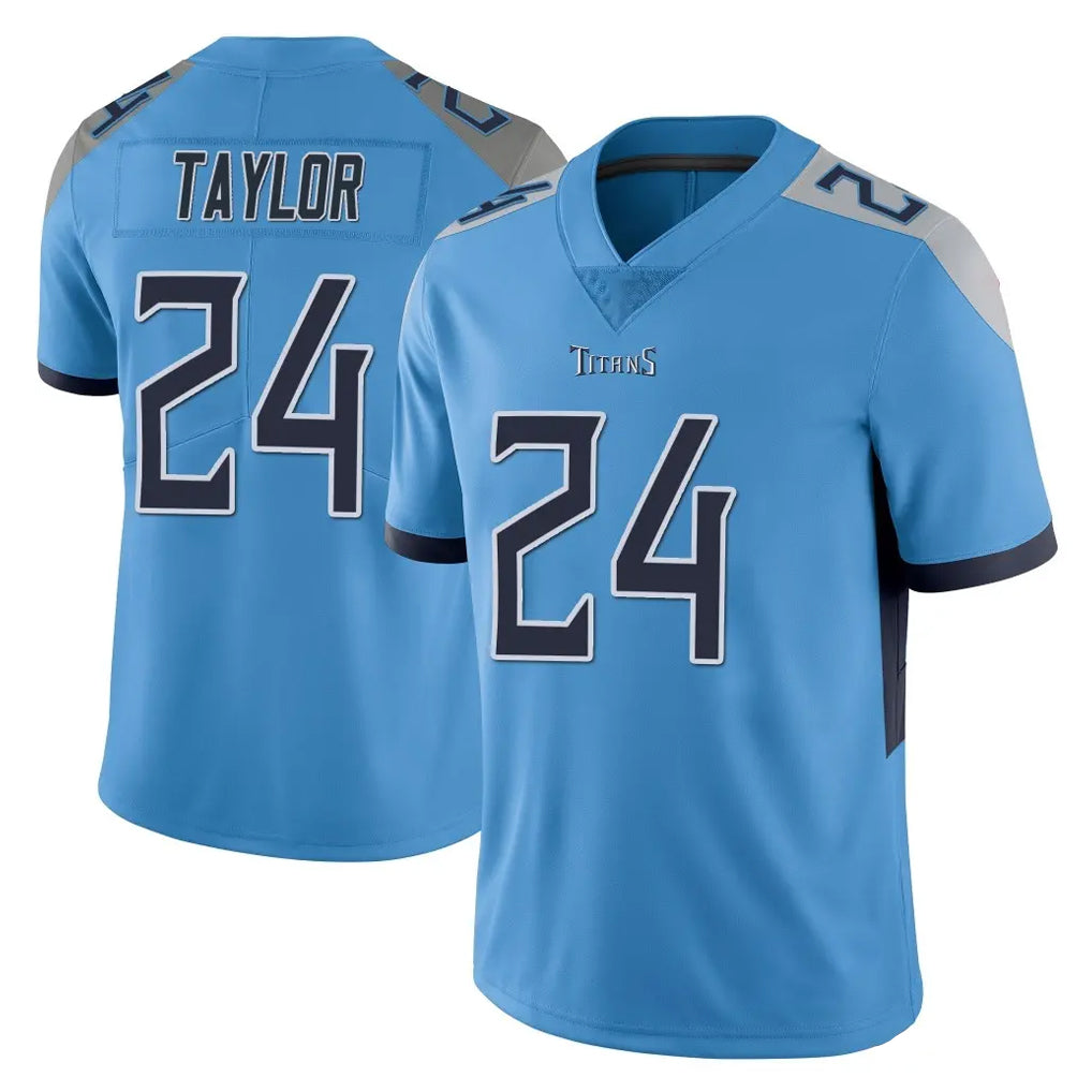 Seanshop T.Titans #24 Alontae Taylor Player Light Blue Limited Vapor Untouchable Home Game Stitched Jerseys