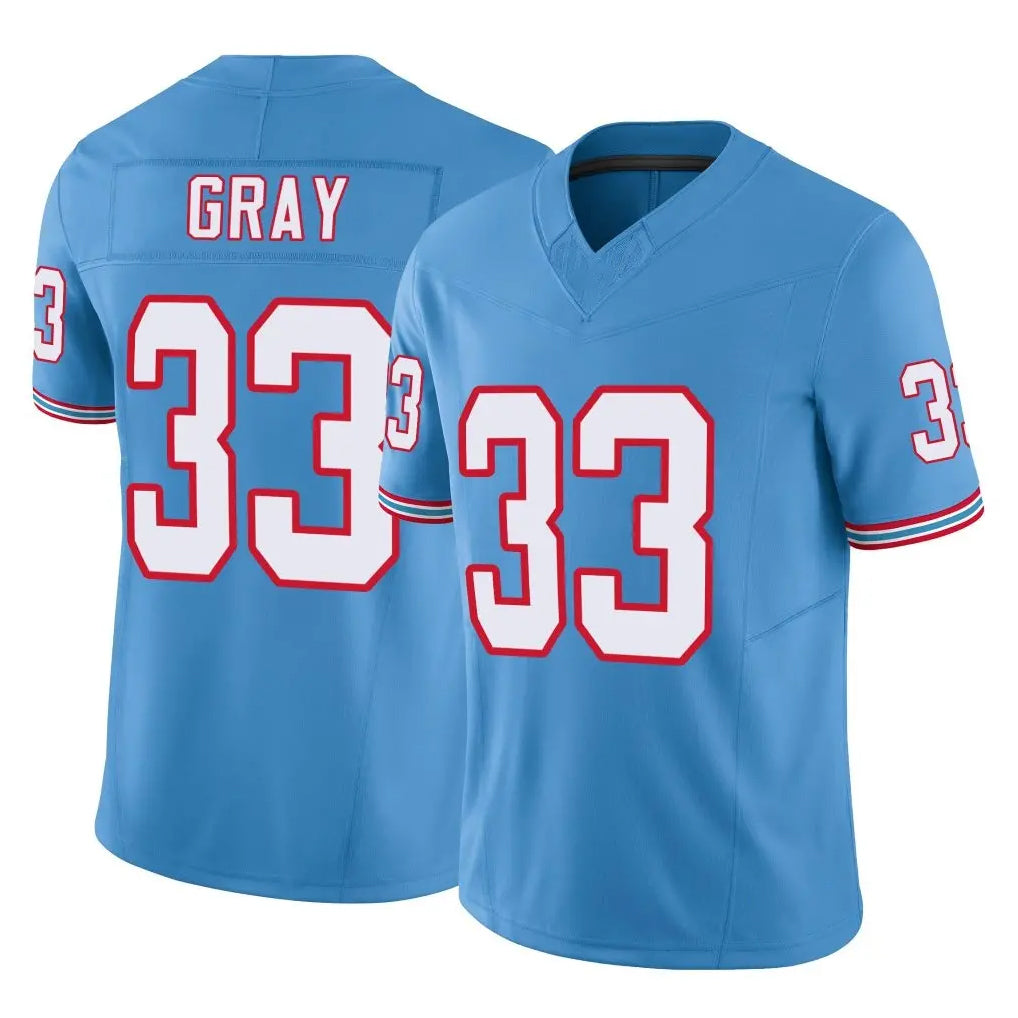 Seanshop T.Titans #33 Cedric Gray Player Light Blue Limited Vapor F.U.S.E. Home Game Stitched Jerseys