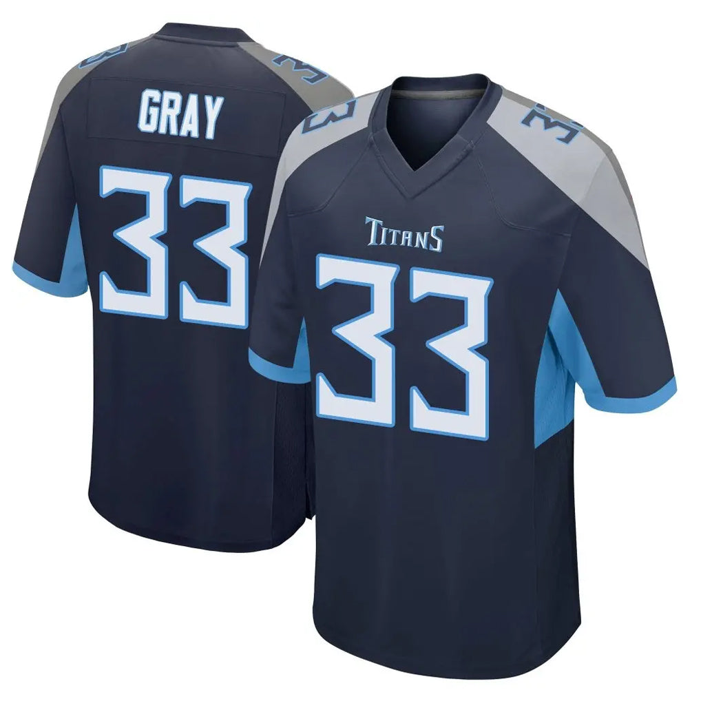Seanshop T.Titans #33 Cedric Gray Player Navy Home Game Stitched Jerseys