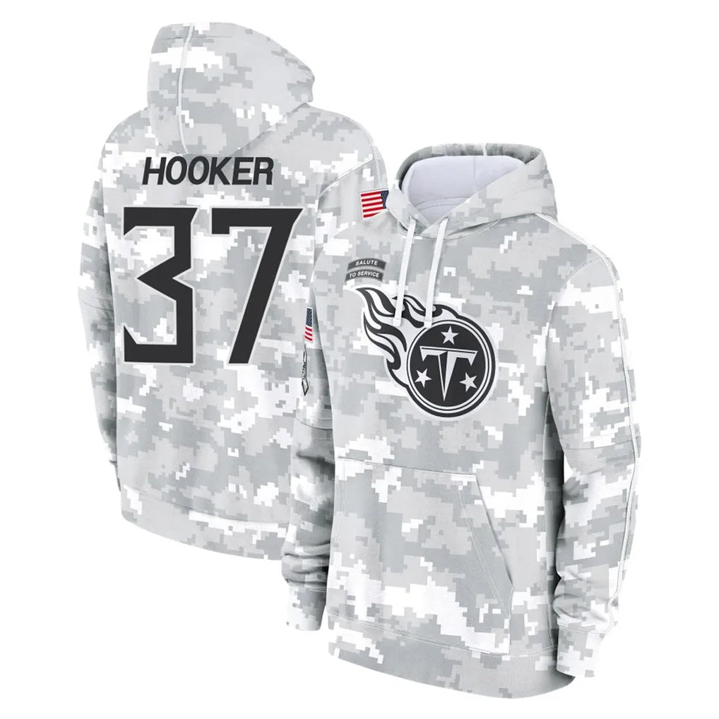 Seanshop T.Titans #37 Amani Hooker Player Camo Arctic Salute to Service Pullover Hoodies Home Game Stitched Jerseys