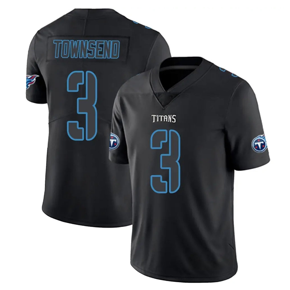 Seanshop T.Titans #3 Tommy Townsend Player Black Impact Limited Home Game Stitched Jerseys