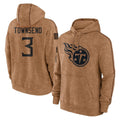 Seanshop T.Titans #3 Tommy Townsend Player Brown Salute To Service Club Pullover Hoodies Home Game Stitched Jerseys