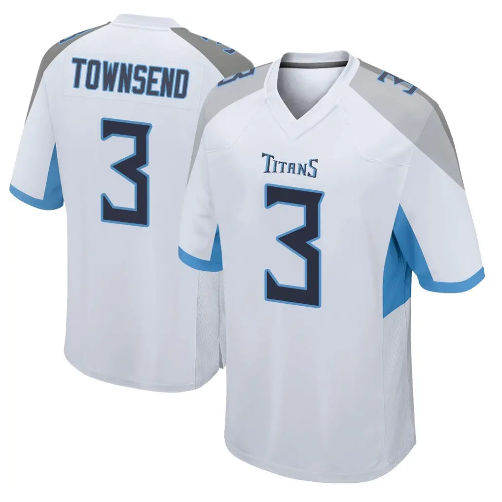 Seanshop T.Titans #3 Tommy Townsend Player White Home Game Stitched Jerseys