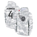 Seanshop T.Titans #4 Wan'Dale Robinson Player Camo Arctic Salute to Service Pullover Hoodies Home Game Stitched Jerseys