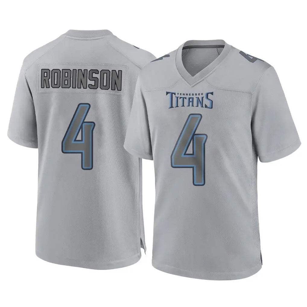 Seanshop T.Titans #4 Wan'Dale Robinson Player Gray Atmosphere Fashion Home Game Stitched Jerseys