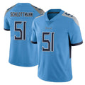Seanshop T.Titans #51 Austin Schlottmann Player Light Blue Limited Vapor Untouchable Home Game Stitched Jerseys
