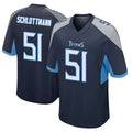 Seanshop T.Titans #51 Austin Schlottmann Player Navy Home Game Stitched Jerseys