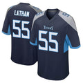 Seanshop T.Titans #55 JC Latham Player Navy Home Game Stitched Jerseys