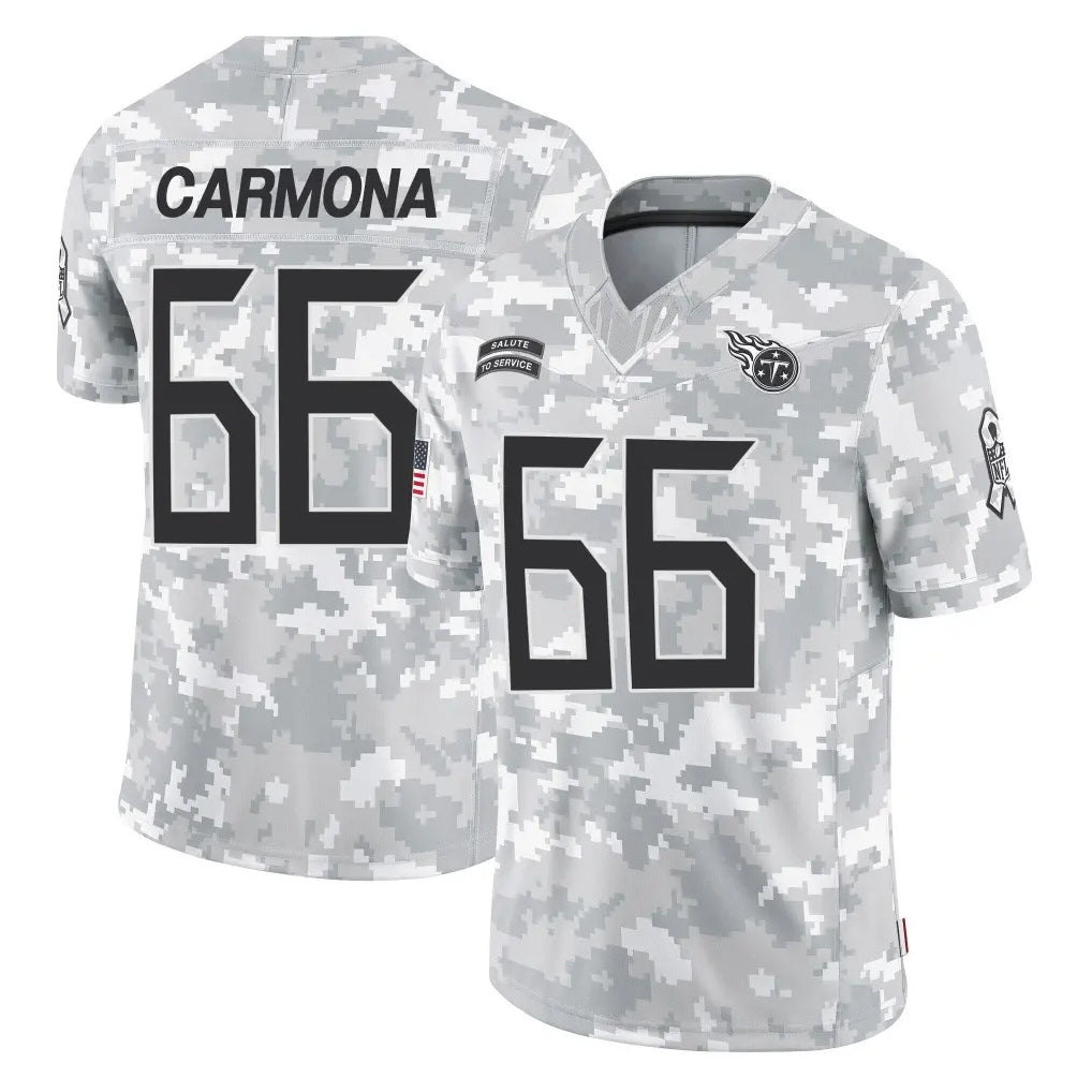 Seanshop T.Titans #66 Fernando Carmona Jr. Player Arctic Camo Limited Salute to Service Home Game Stitched Jerseys