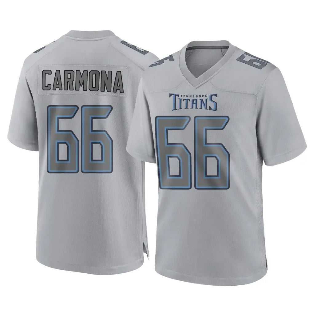 Seanshop T.Titans #66 Fernando Carmona Jr. Player Gray Atmosphere Fashion Home Game Stitched Jerseys