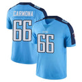 Seanshop T.Titans #66 Fernando Carmona Jr. Player Light Blue Limited Color Rush Home Game Stitched Jerseys