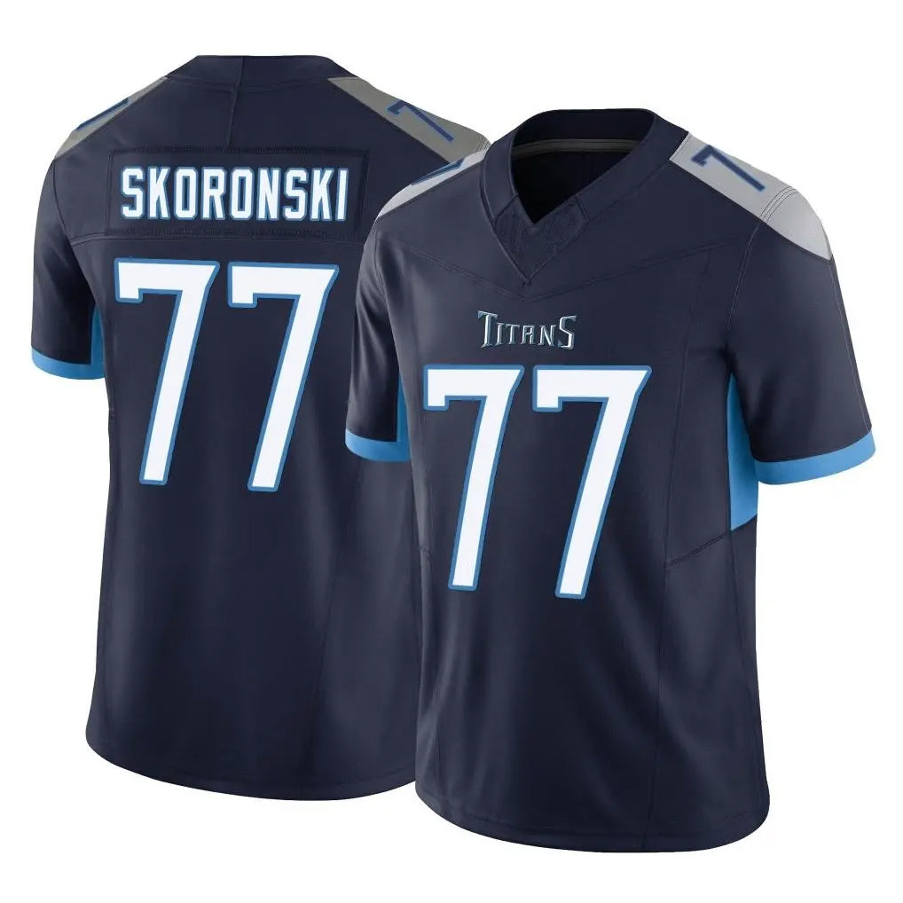 Seanshop T.Titans #77 Peter Skoronski Player Navy Limited Vapor F.U.S.E. Home Game Stitched Jerseys