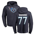 Seanshop T.Titans #77 Peter Skoronski Player Navy Logo Pullover Hoodies Home Game Stitched Jerseys