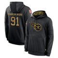 Seanshop T.Titans #91 John Franklin-Myers Player Black Salute to Service Sideline Performance Pullover Hoodies Home Game Stitched Jerseys