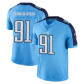 Seanshop T.Titans #91 John Franklin-Myers Player Light Blue Limited Color Rush Home Game Stitched Jerseys