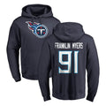 Seanshop T.Titans #91 John Franklin-Myers Player Navy Logo Pullover Hoodies Home Game Stitched Jerseys