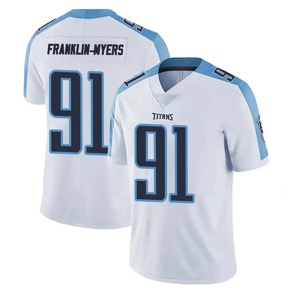 Seanshop T.Titans #91 John Franklin-Myers Player White Limited Vapor Untouchable Home Game Stitched Jerseys
