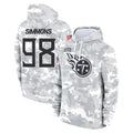 Seanshop T.Titans #98 Jeffery Simmons Player Camo Arctic Salute to Service Pullover Hoodies Home Game Stitched Jerseys
