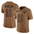 Seanshop TB.Buccaneers #11 Jalen McMillan Player Brown Limited Salute To Service Home Game Stitched Jerseys
