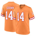 Seanshop TB.Buccaneers #14 Chris Godwin Jr. Player Orange Throwback Home Game Stitched Jerseys