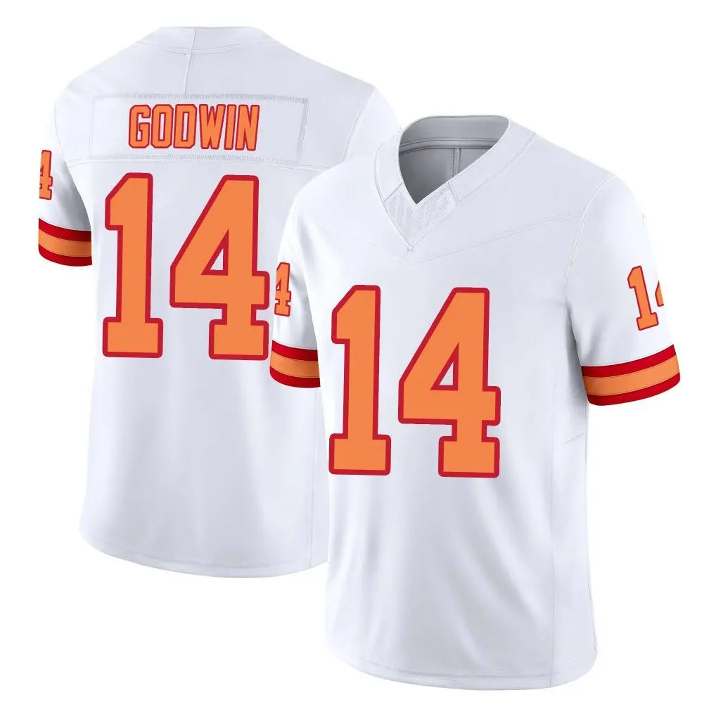 Seanshop TB.Buccaneers #14 Chris Godwin Jr. Player White Limited '76 Vapor F.U.S.E. Home Game Stitched Jerseys