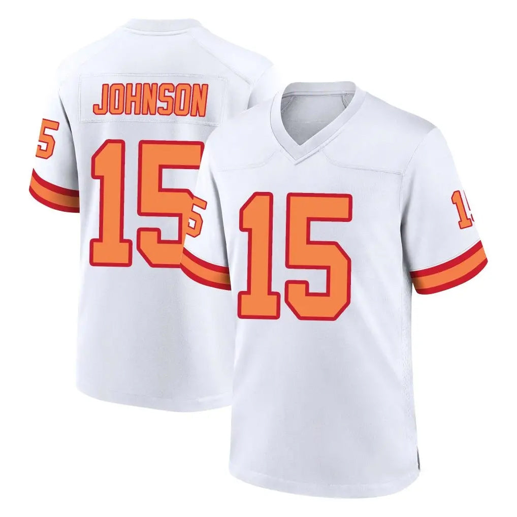 Seanshop TB.Buccaneers #15 Tez Johnson Player White '76 Home Game Stitched Jerseys