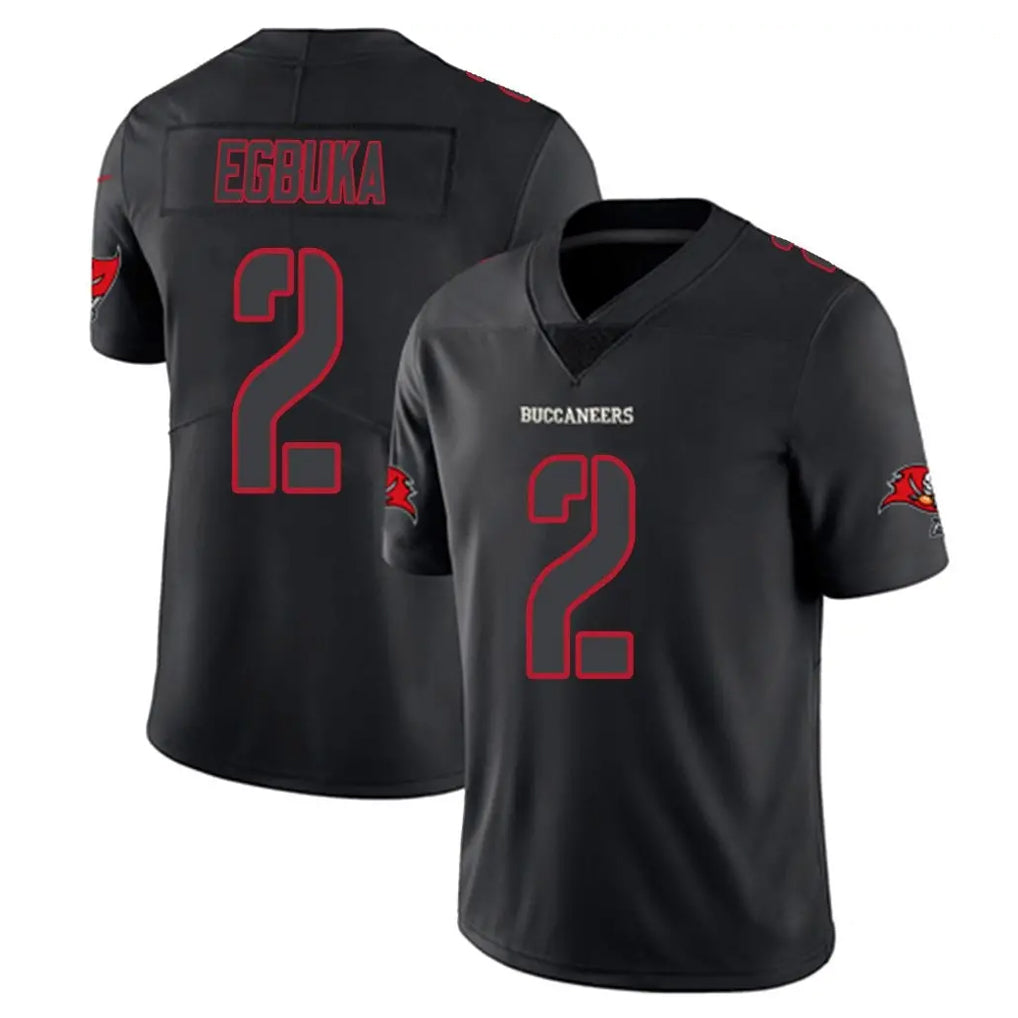 Seanshop TB.Buccaneers #2 Emeka Egbuka Player Black Impact Limited Home Game Stitched Jerseys