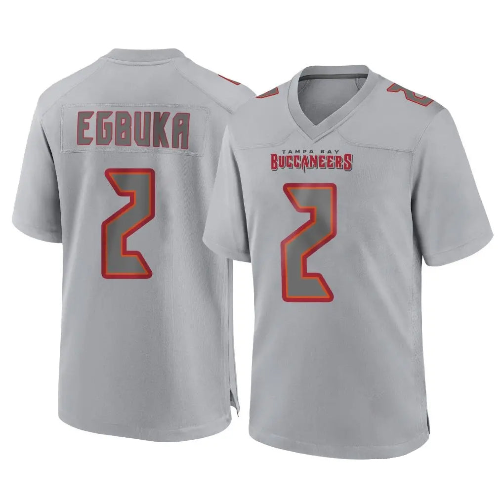 Seanshop TB.Buccaneers #2 Emeka Egbuka Player Gray Atmosphere Fashion Home Game Stitched Jerseys