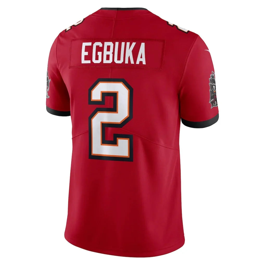 TB.Buccaneers #2 Emeka Egbuka Red Seanshop Vapor Untouchable Stitched Limited Stitched Jerseys