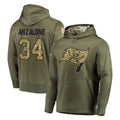 Seanshop TB.Buccaneers #34 Alex Anzalone Player Olive Salute to Service Pullover Hoodie Home Game Stitched Jerseys