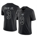 Seanshop TB.Buccaneers #3 Rueben Bain Jr. Player Black Reflective Limited Home Game Stitched Jerseys