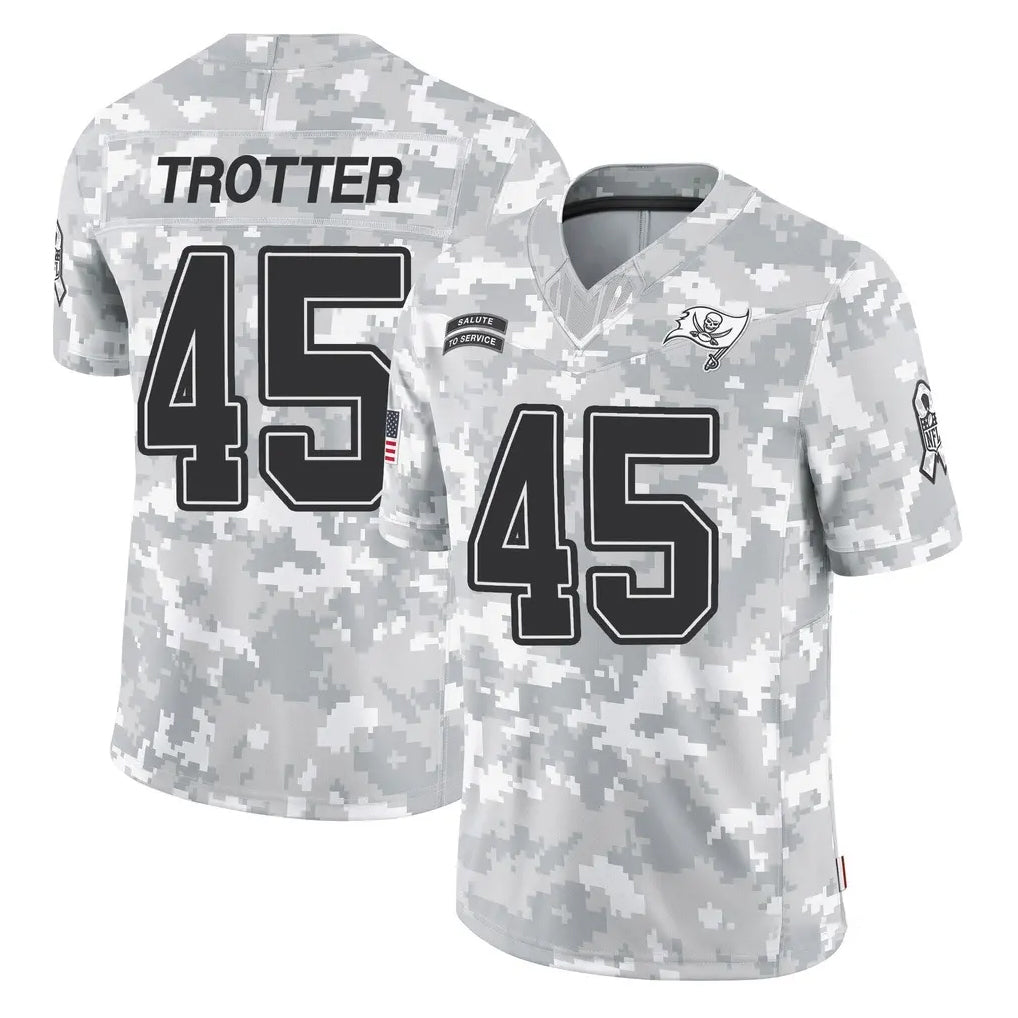 Seanshop TB.Buccaneers #45 Josiah Trotte Player Arctic Camo Limited Salute To Service Home Game Stitched Jerseys