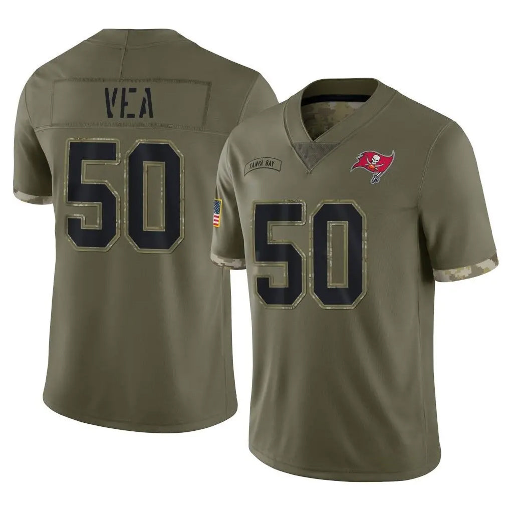 Seanshop TB.Buccaneers #50 Vita Vea Player Olive Limited Salute To Service Home Game Stitched Jerseys