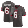 Seanshop TB.Buccaneers #6 Baker Mayfield Player Pewter Alternate Home Game Stitched Jerseys