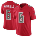Seanshop TB.Buccaneers #6 Baker Mayfield Player Red Limited Color Rush Home Game Stitched Jerseys