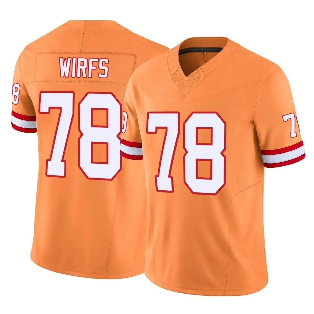 Seanshop TB.Buccaneers #78 Tristan Wirfs Player Orange Limited Vapor F.U.S.E. Home Game Stitched Jerseys
