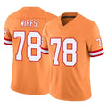 Seanshop TB.Buccaneers #78 Tristan Wirfs Player Orange Limited Vapor F.U.S.E. Home Game Stitched Jerseys