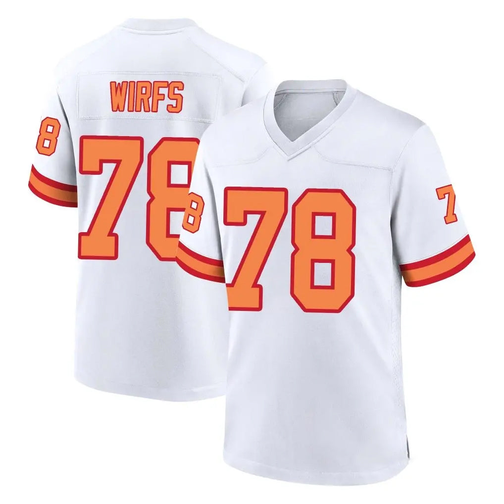 Seanshop TB.Buccaneers #78 Tristan Wirfs Player White '76 Home Game Stitched Jerseys