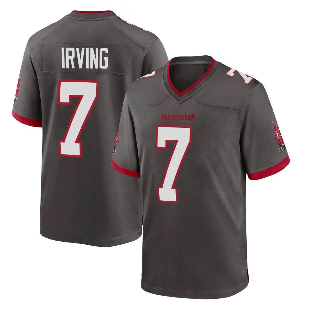 Seanshop TB.Buccaneers #7 Bucky Irving Player Pewter Alternate Home Game Stitched Jerseys