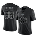 Seanshop TB.Buccaneers #88 Cade Otton Player Black Reflective Limited Home Game Stitched Jerseys
