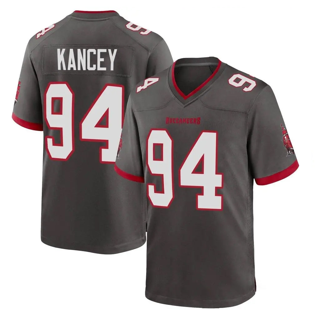 Seanshop TB.Buccaneers #94 Calijah Kancey Player Pewter Alternate Home Game Stitched Jerseys