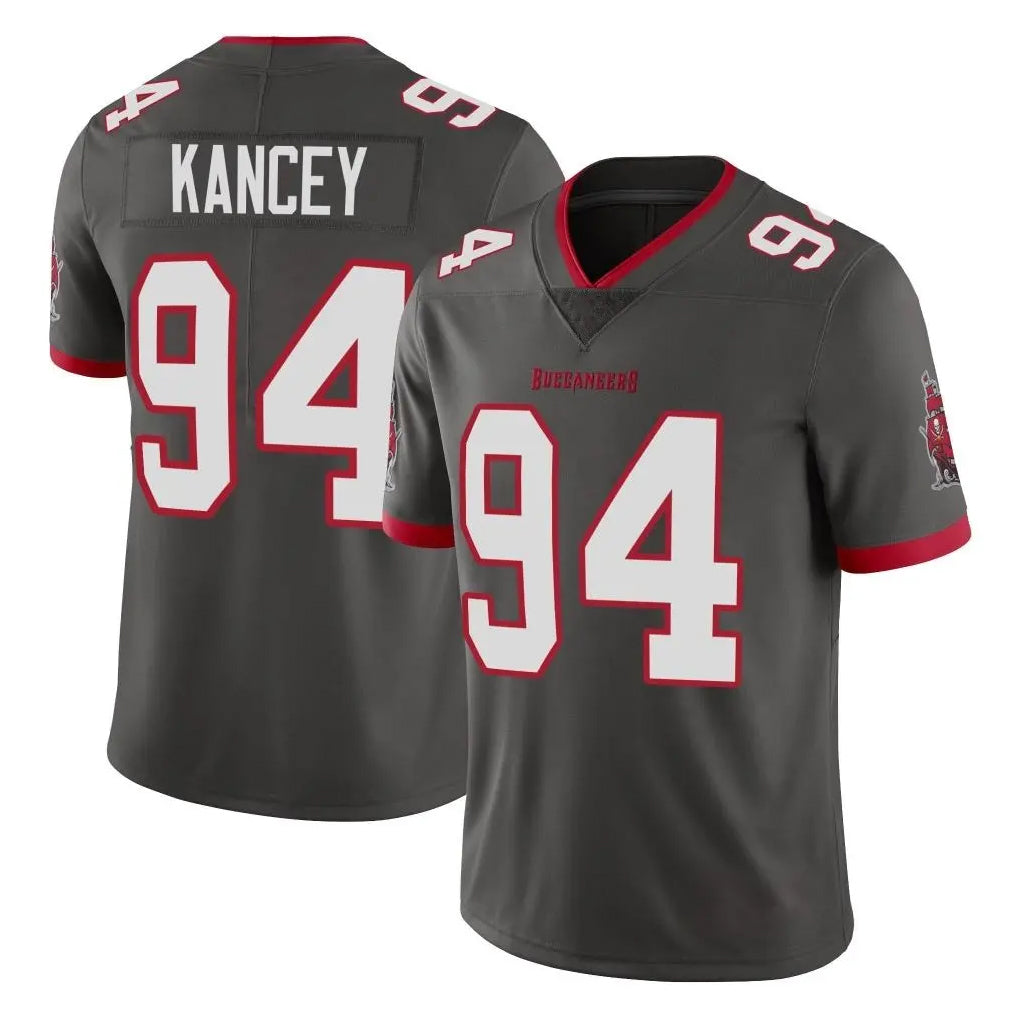 Seanshop TB.Buccaneers #94 Calijah Kancey Player Pewter Limited Alternate Vapor Home Game Stitched Jerseys