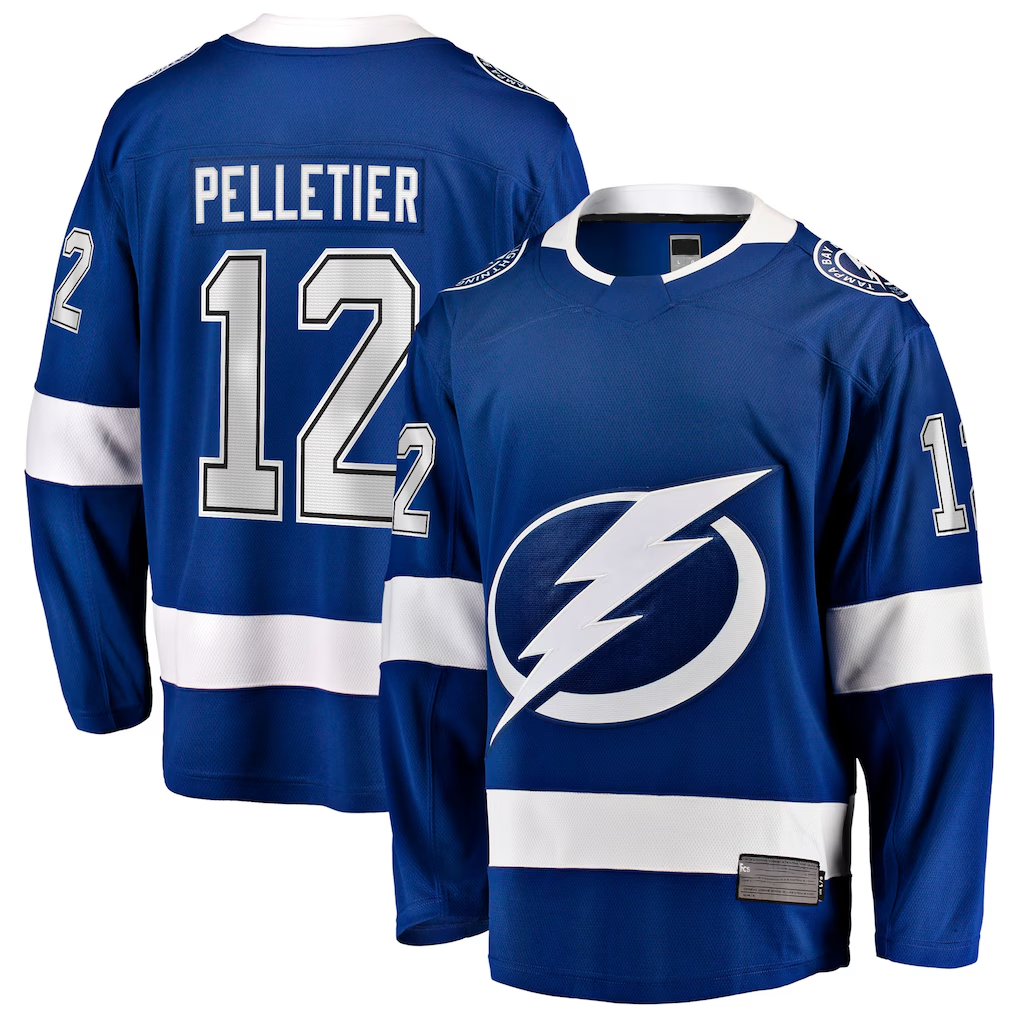 Seanshop TB.Lightning #12 Jakob Pelletier Blue Home Breakaway Jerseys